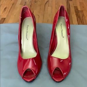 Pierre Dumas Red open toe heels